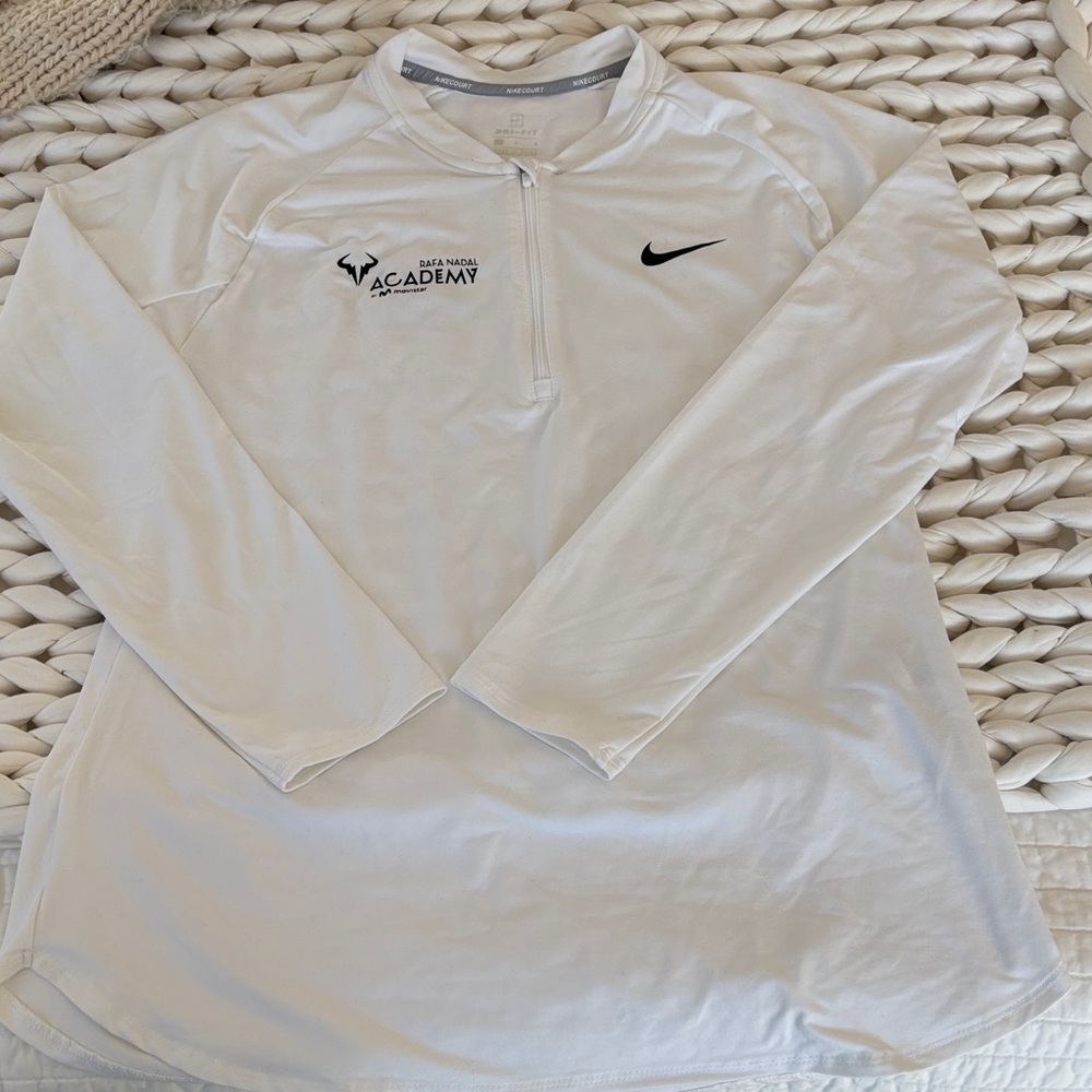 Rafa Nadal Academy Nike Court tennis half zip Wimens Sz L